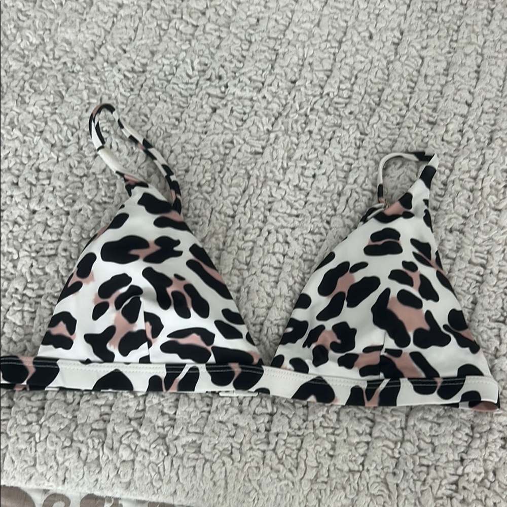 Leopard Print Bikini Top